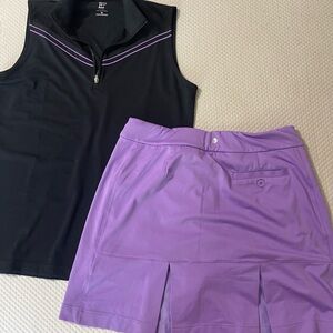 Purple and Black Golf Outfit